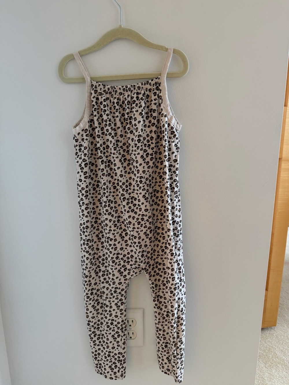 H&M Beige & Black Leopard-Print Sleeveless Romper